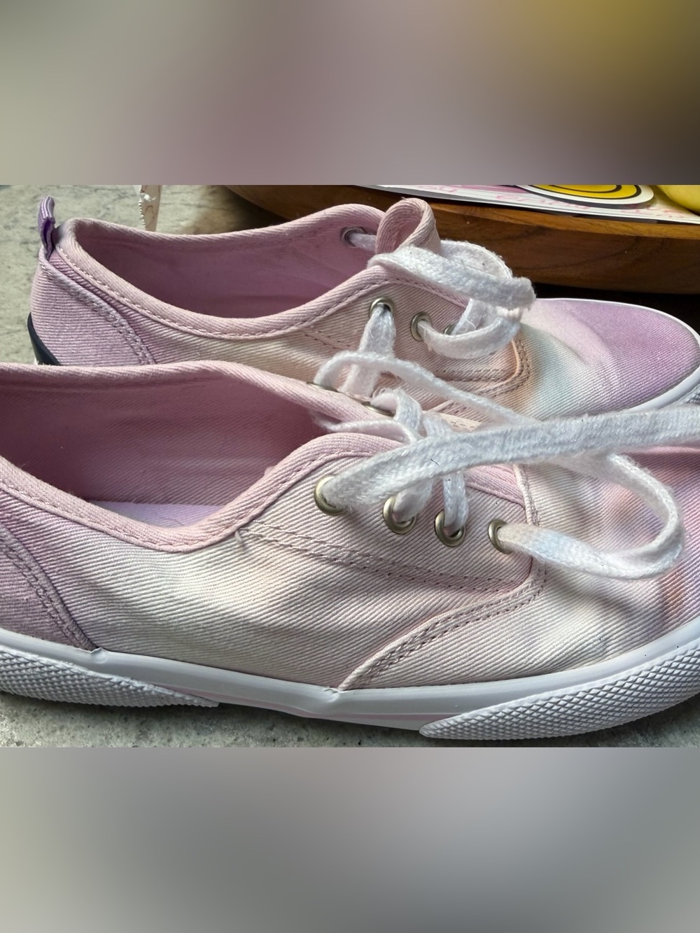 Sperry Pink Gradient Canvas Lace-Up Kids Sneakers